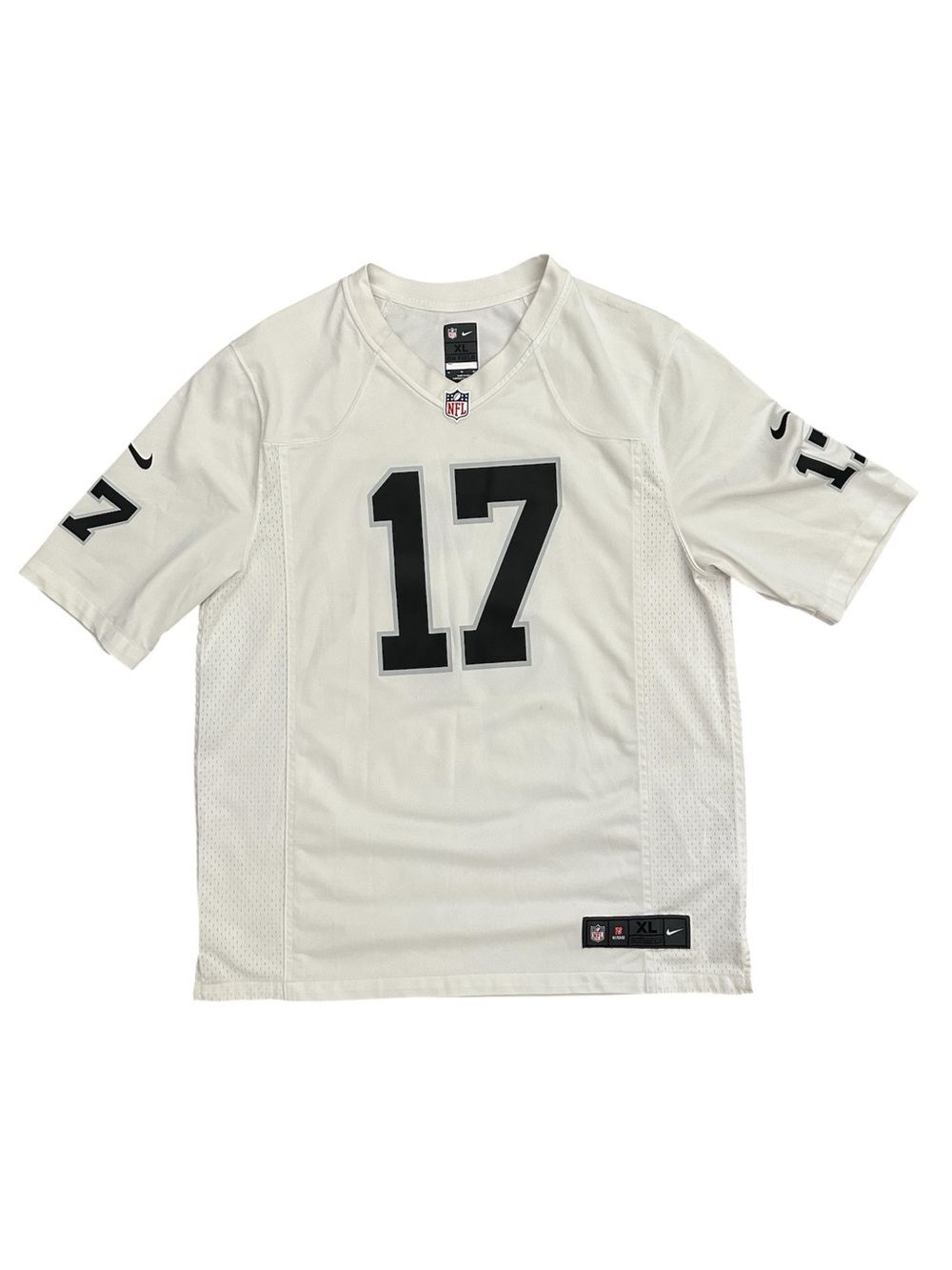 Nike Las Vegas Raiders Davante Adams jersey features white mesh fabric size - XL